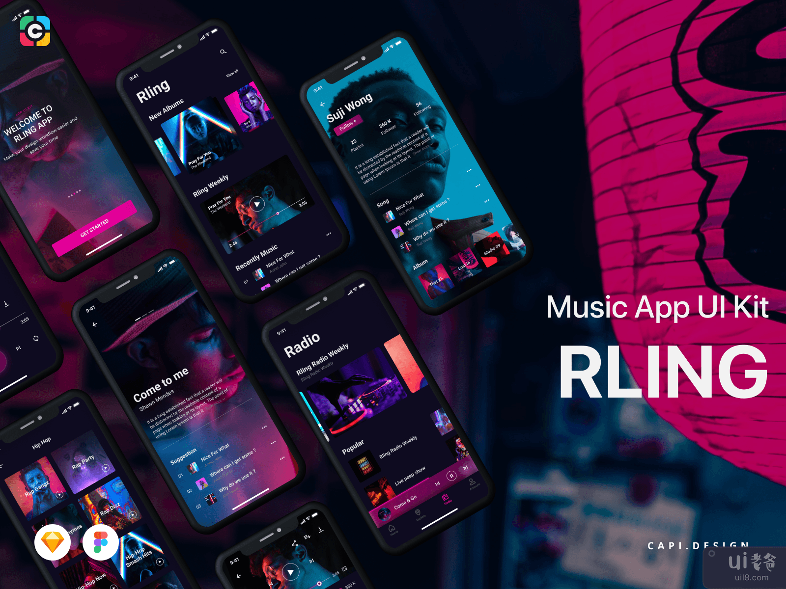 RLing - Music App UI Kit #7