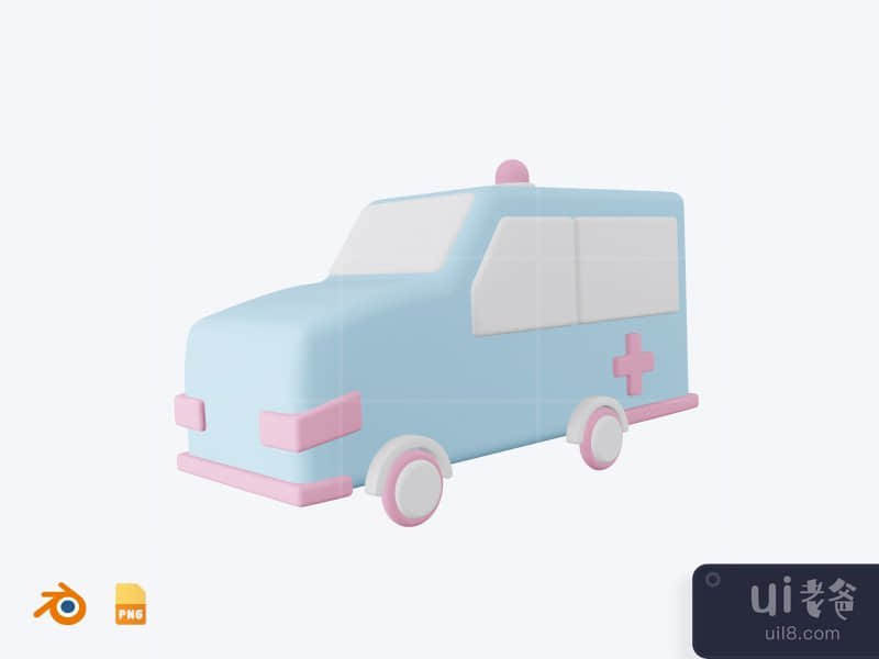 Ambulance - 3D Medical Health icon pack