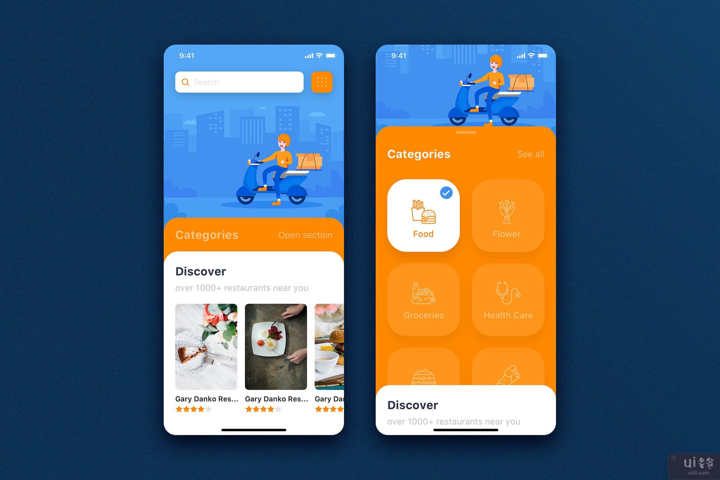 送货服务移动应用程序概念(Delivery Service mobile app concept)插图