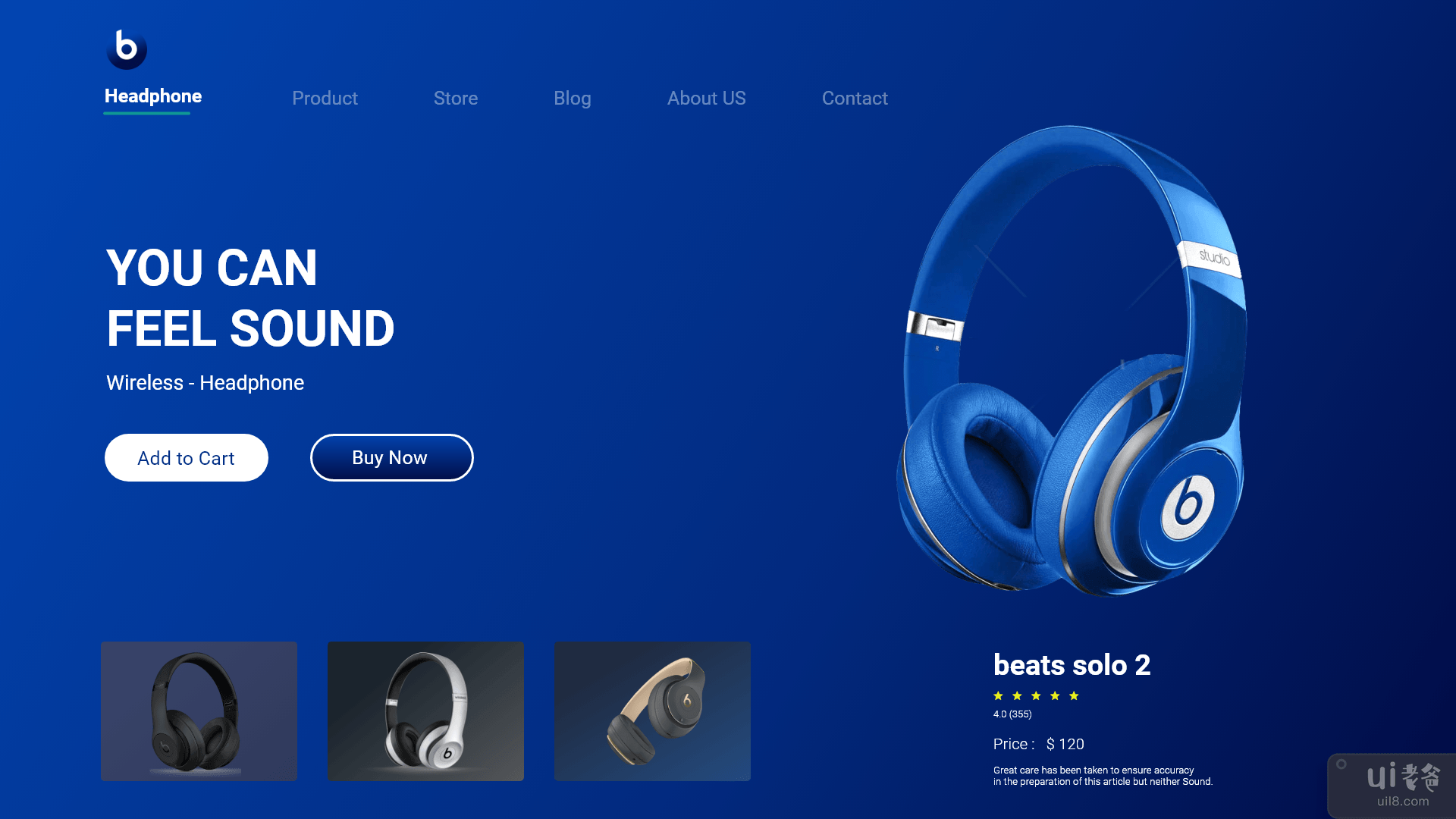 BeatsHeader 登陆页面设计(BeatsHeader Landing Page Design)插图