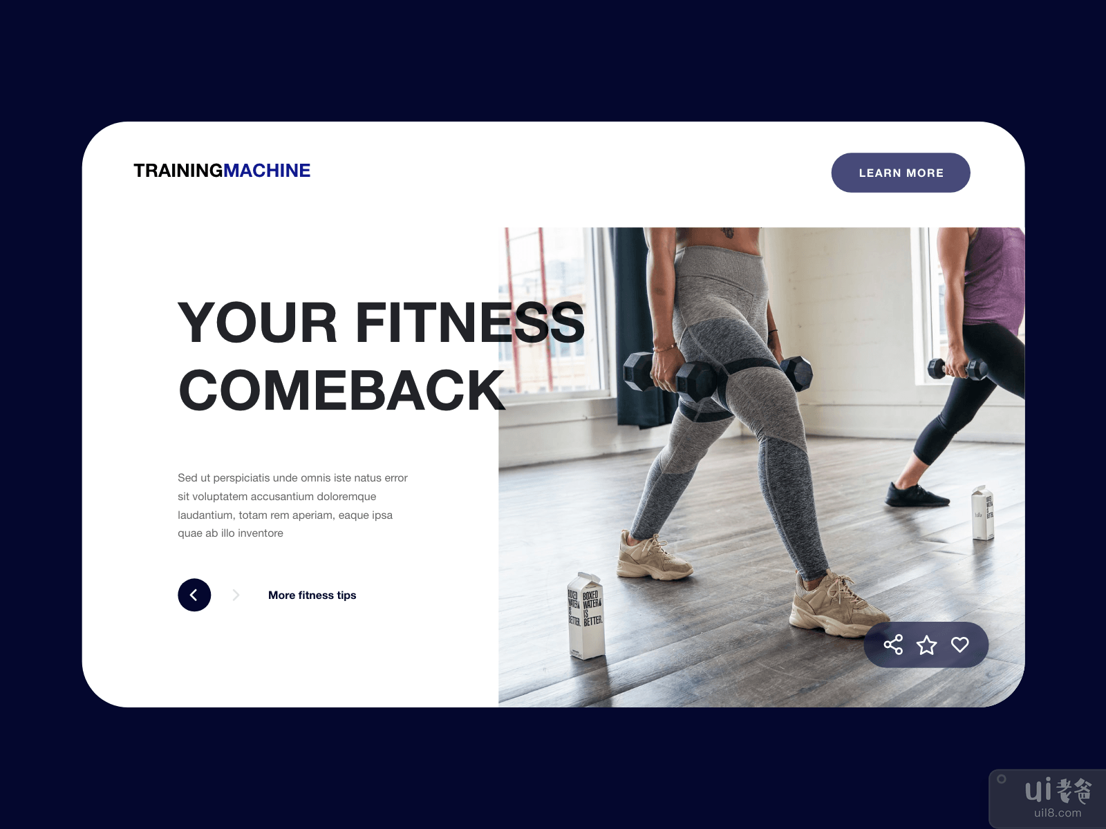 Website Header Fitness
