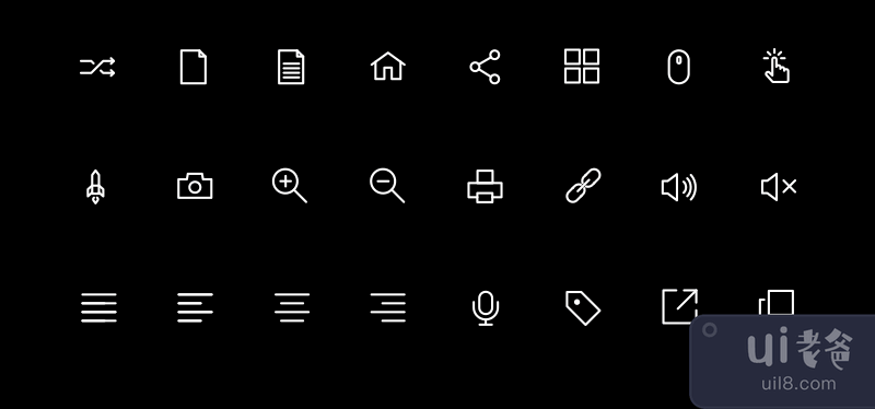 80 行图标(80 Line icons)插图
