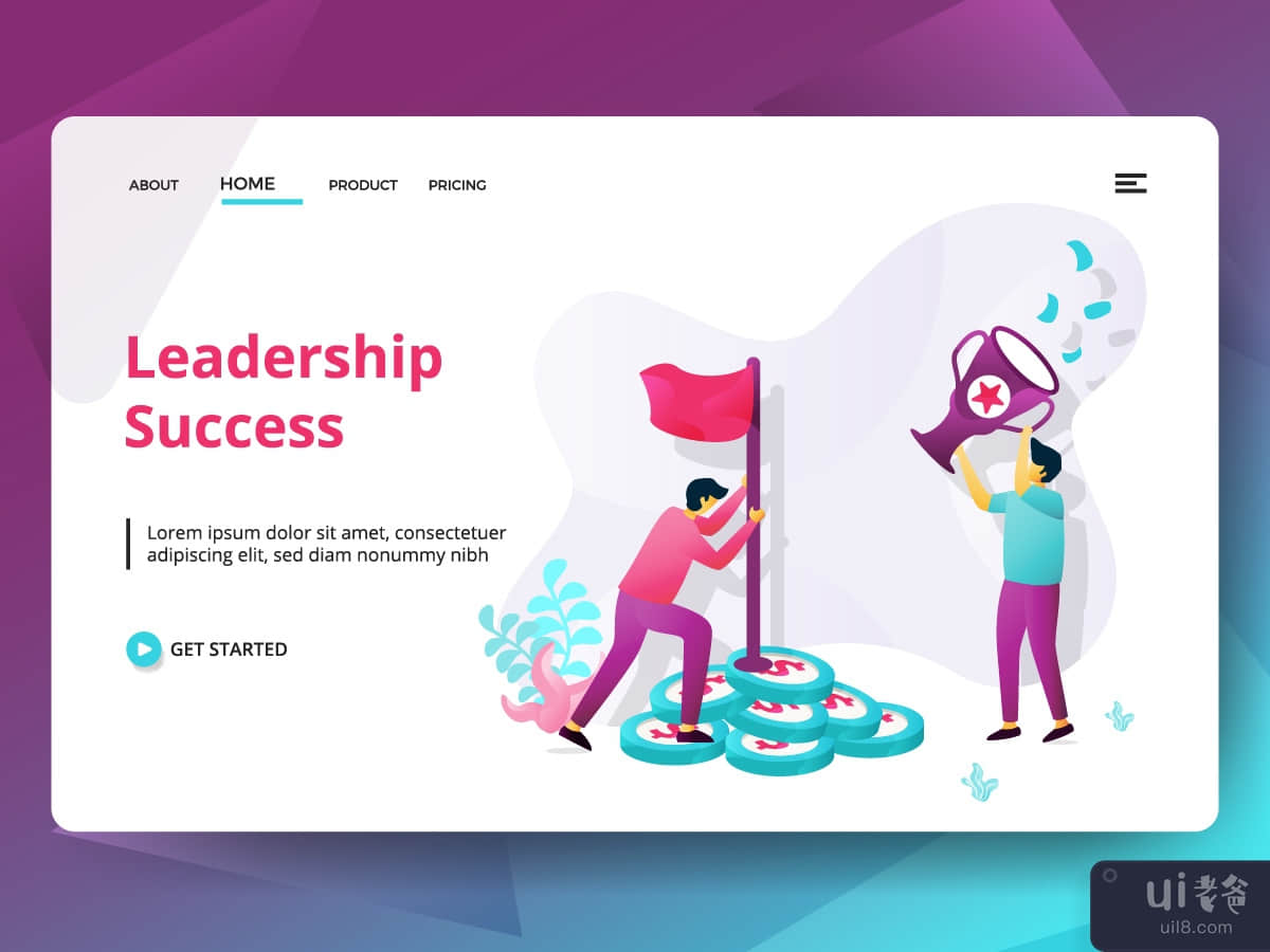 Leadership Success vector illustration modern
