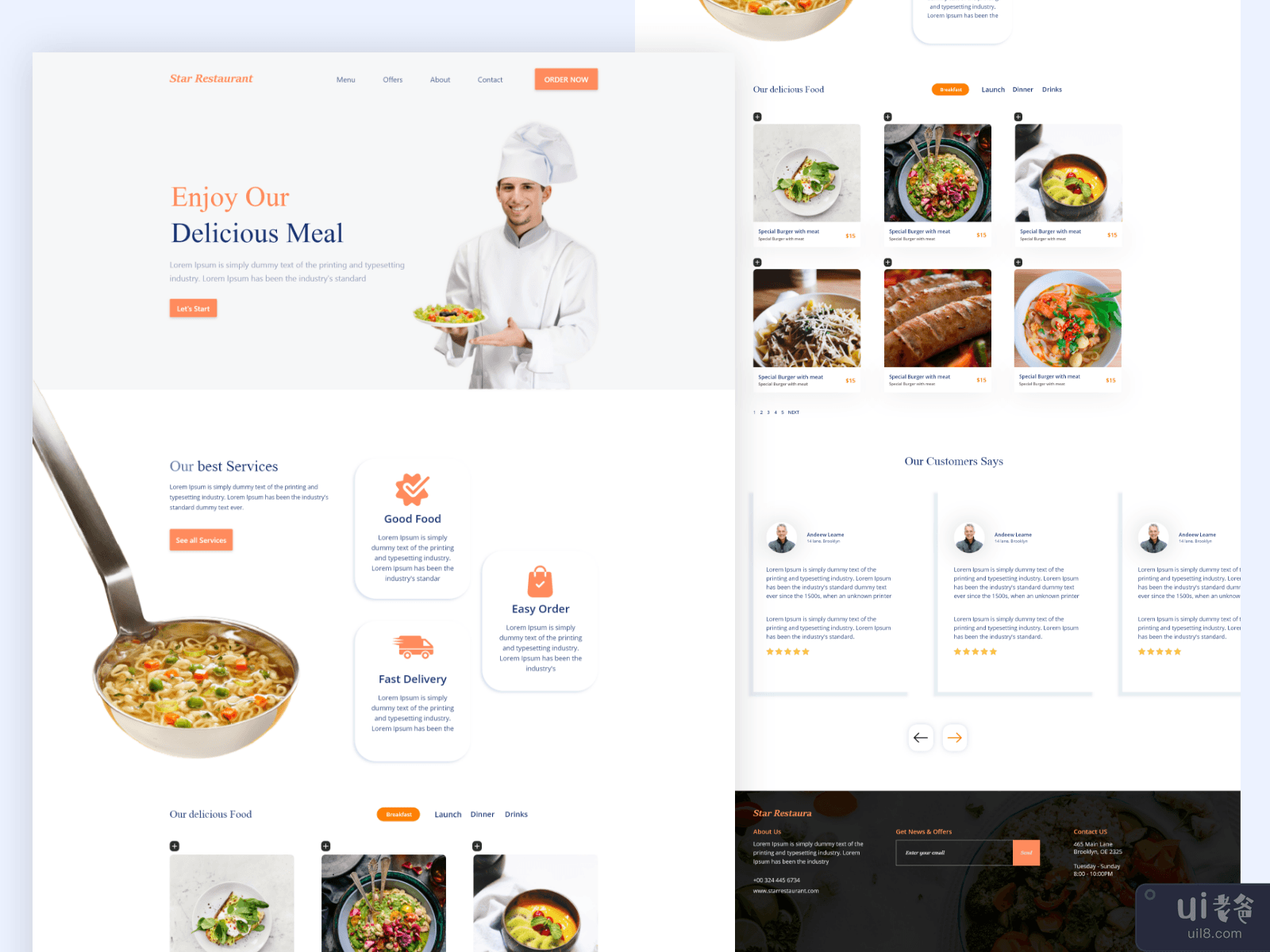 Restaurant Landing page