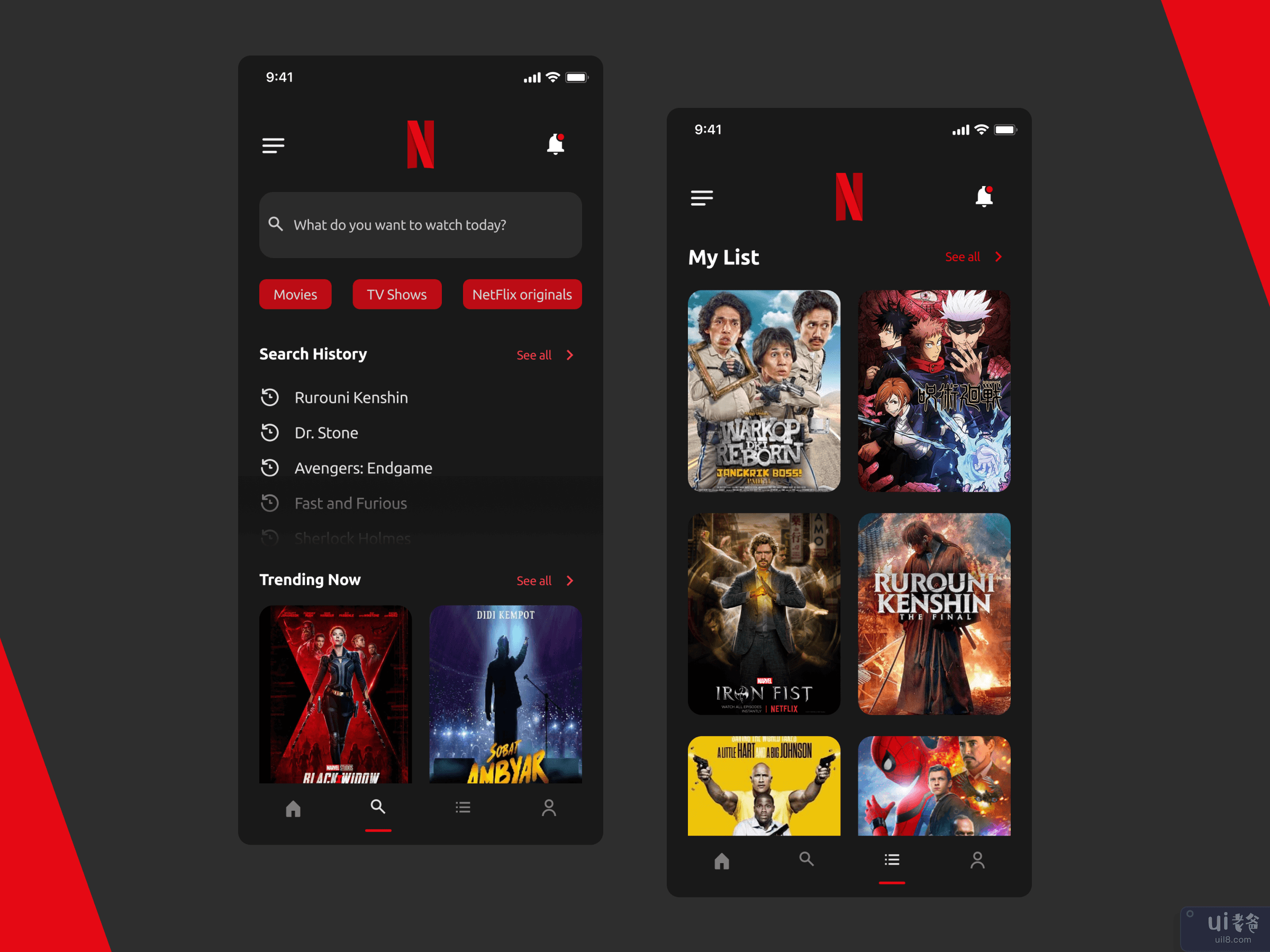 Netflix 应用程序重新设计(Netflix app redesign)插图