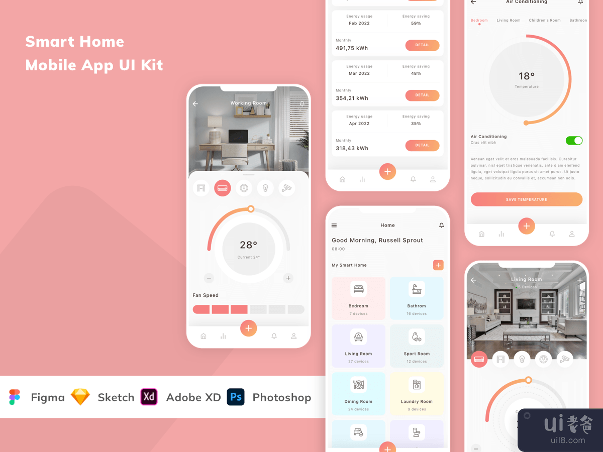Smart Home Mobile App UI Kit
