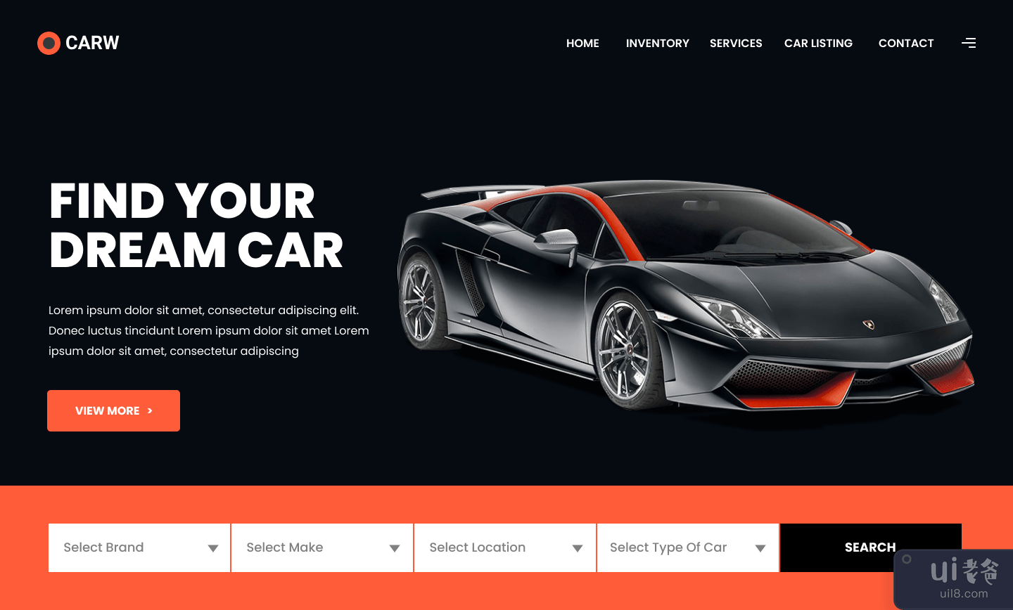 汽车经销商和上市网站登陆(Car Dealer & Listing Web Landing)插图