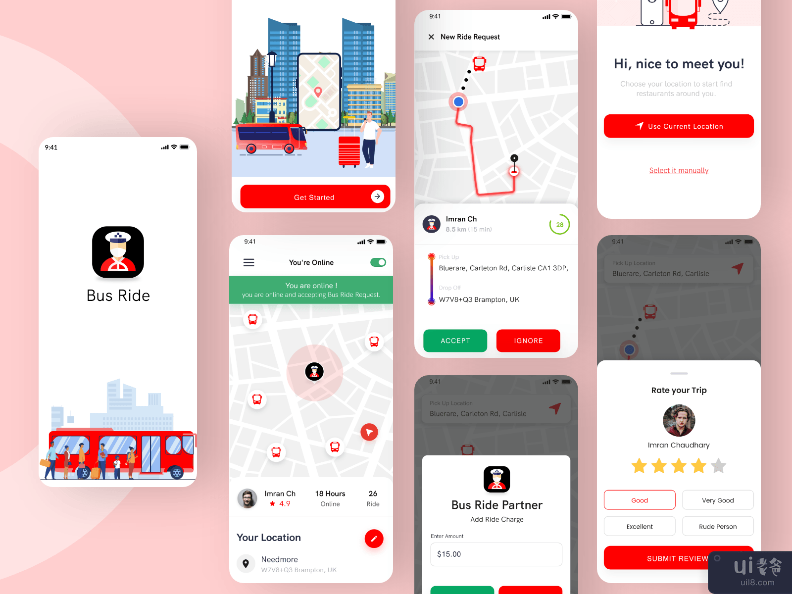 Waze 应用重新设计挑战 - Rider 应用 - 导航应用挑战(Waze App Redesign Challenge - Rider App - Navigation App Challenge)插图