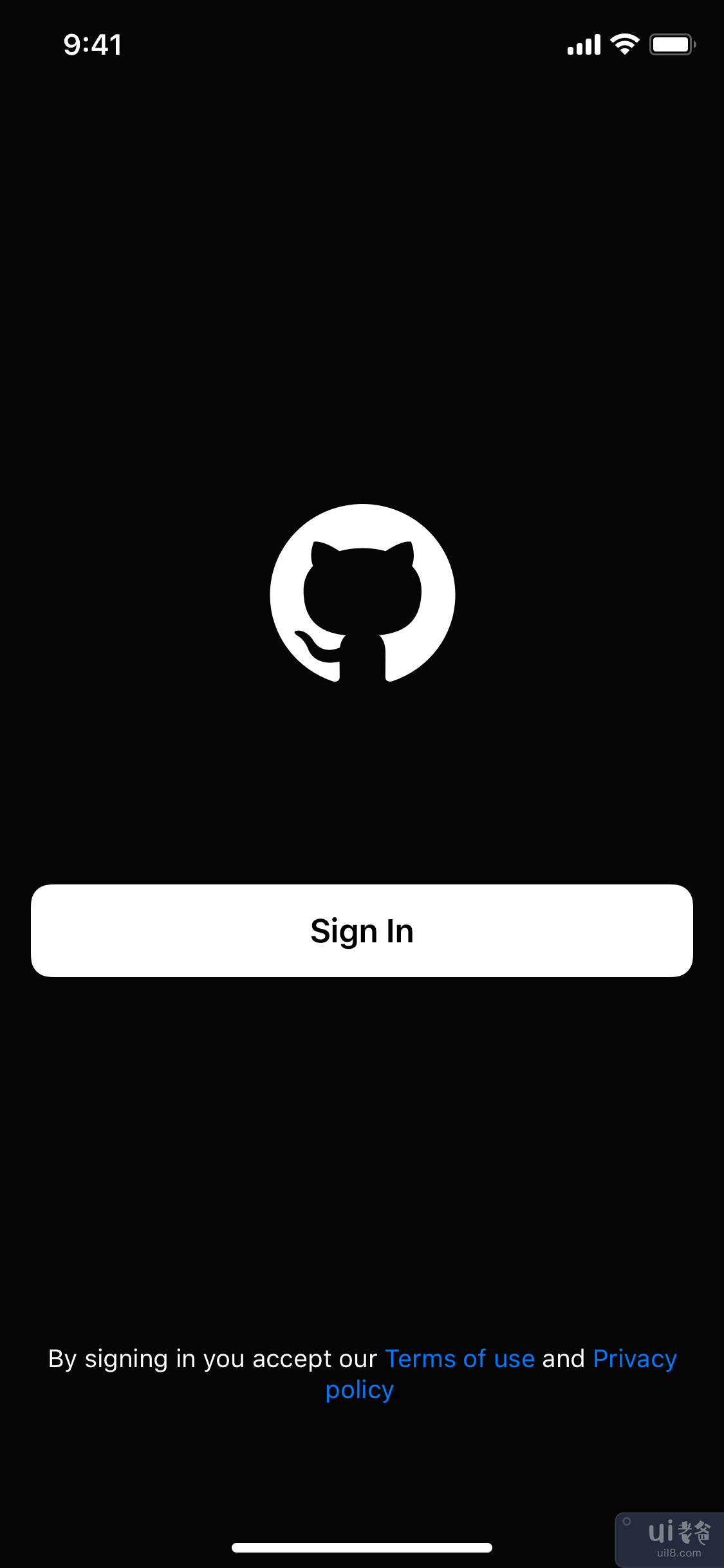 Github iOS UI 娱乐 - 深色主题(Github iOS UI Recreation - Dark Theme)插图3
