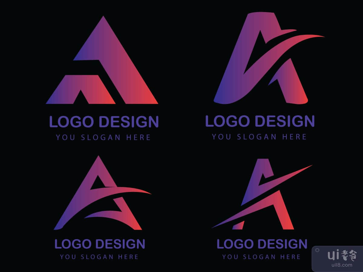 创意品牌 A-字母标志设计(Creative Brand  A - Letter Logo Design)插图