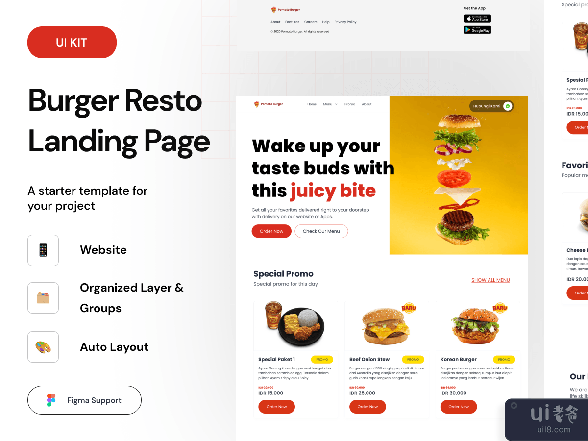 Burger Resto Landing Page