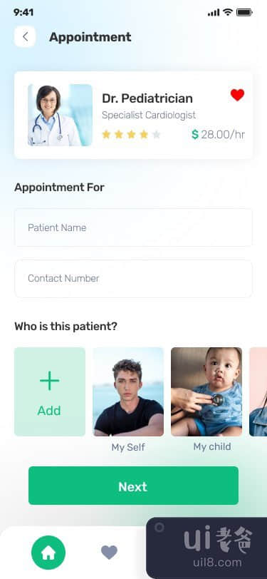 医生应用 ui（医生预约屏幕）(Doctor app ui (Doctor Appointment screen))插图2
