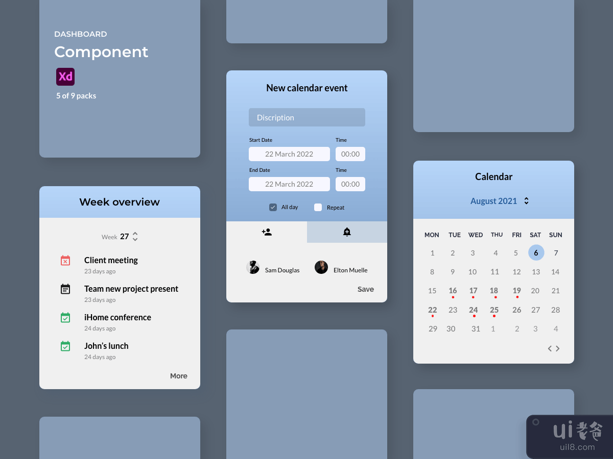 Dashboard Components - Events 