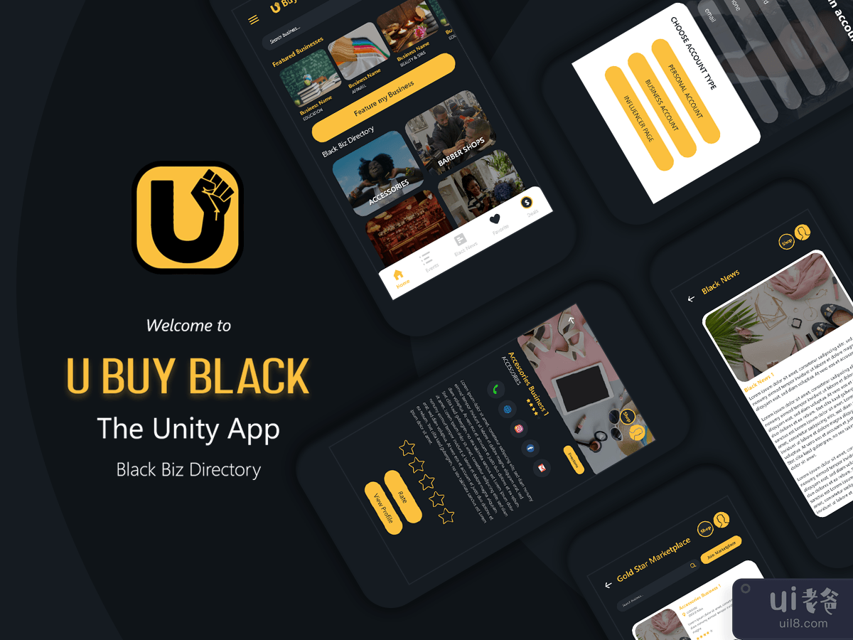 U Buy Black Mobile App UI_UX Design