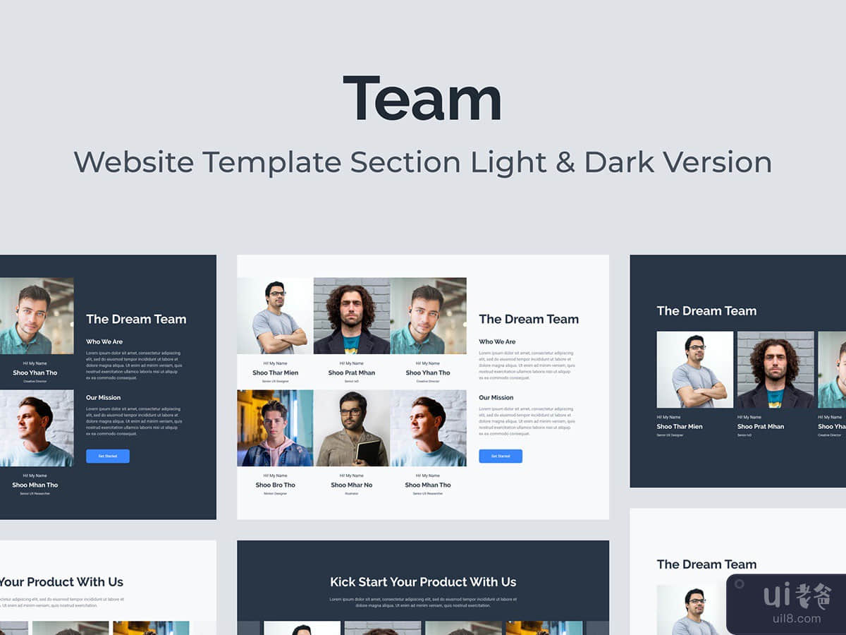 Web Our Team Section Template