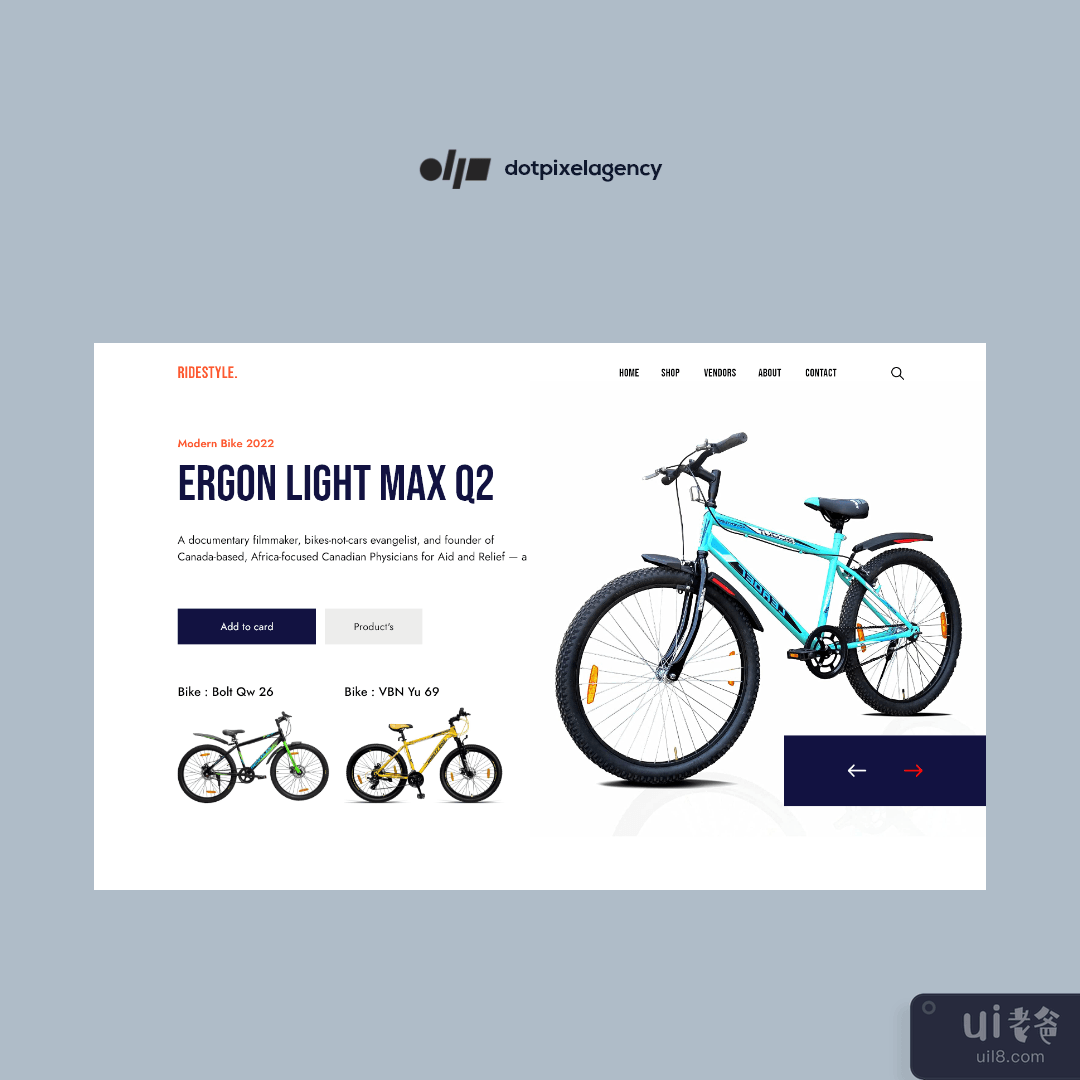 自行车商店登陆页面(Bicycle Store Landing Page)插图2