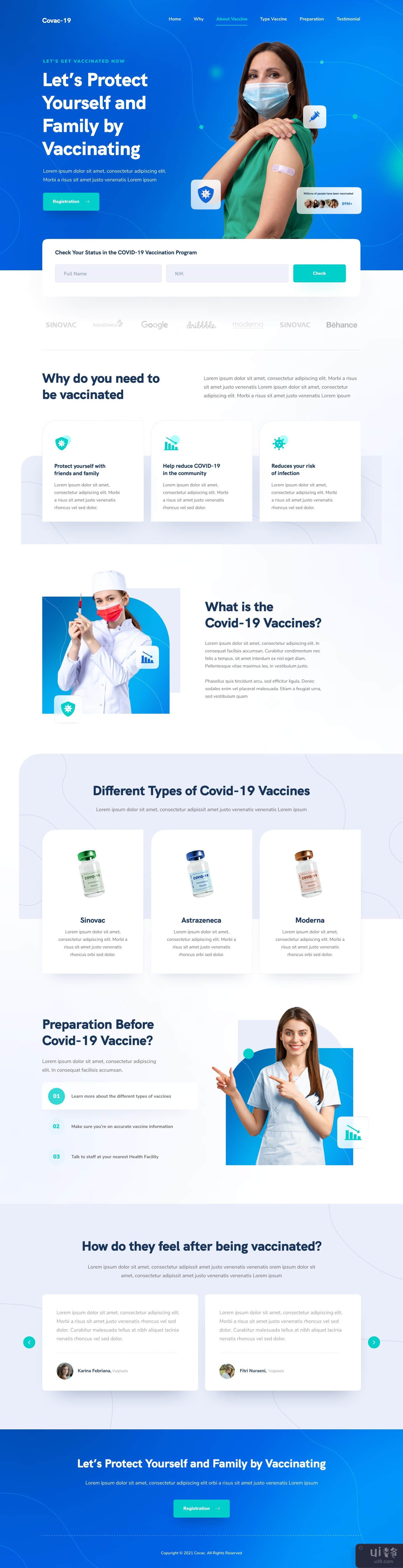 Covid-19 疫苗登陆页面(Covid-19 Vaccine Landing Page)插图