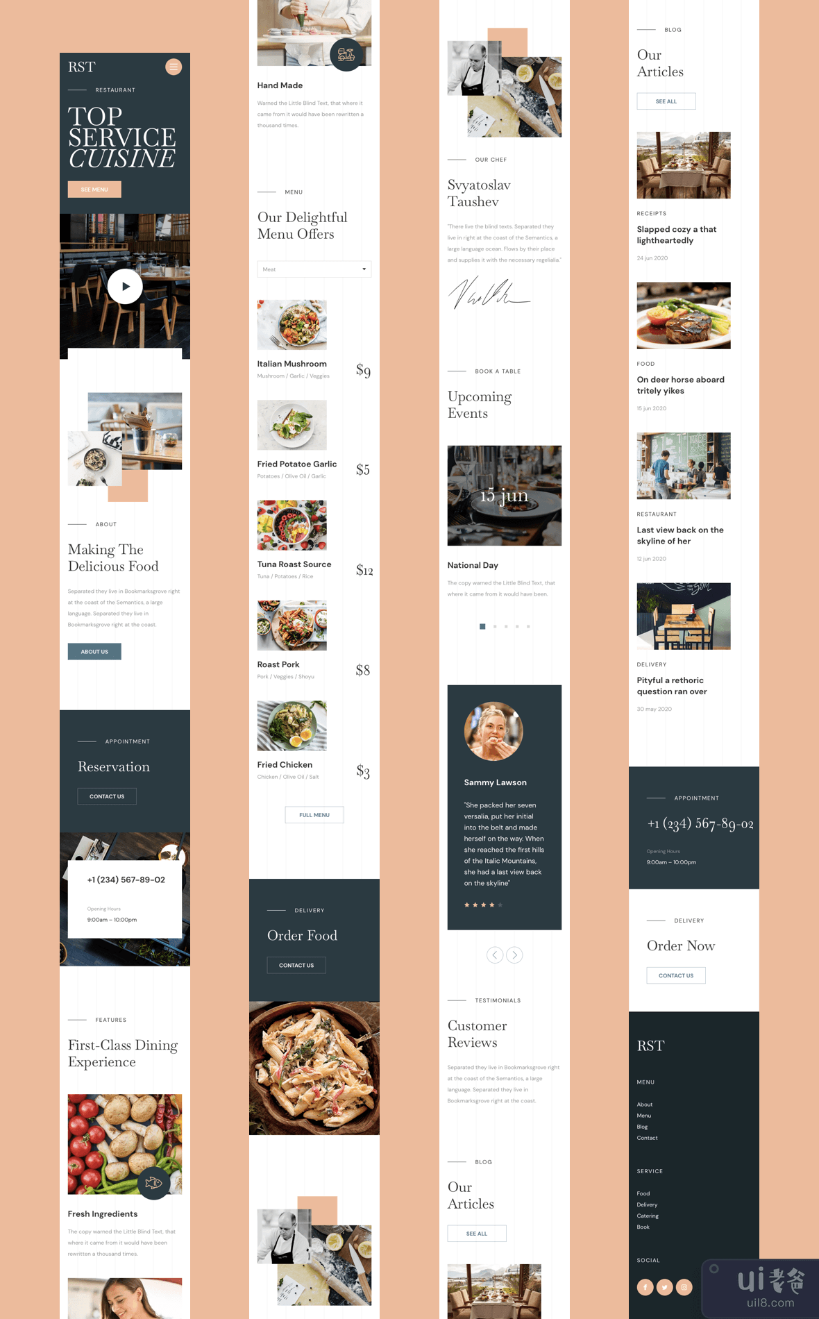 餐厅响应登陆页面(Restaurant Responsive Landing Page)插图1