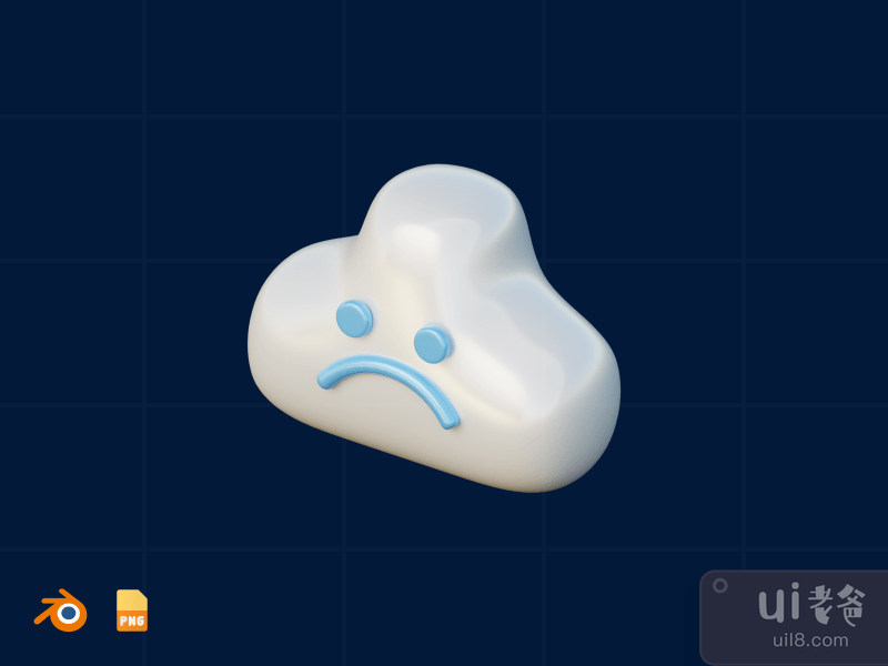 悲伤的云 - 3D 空状态图