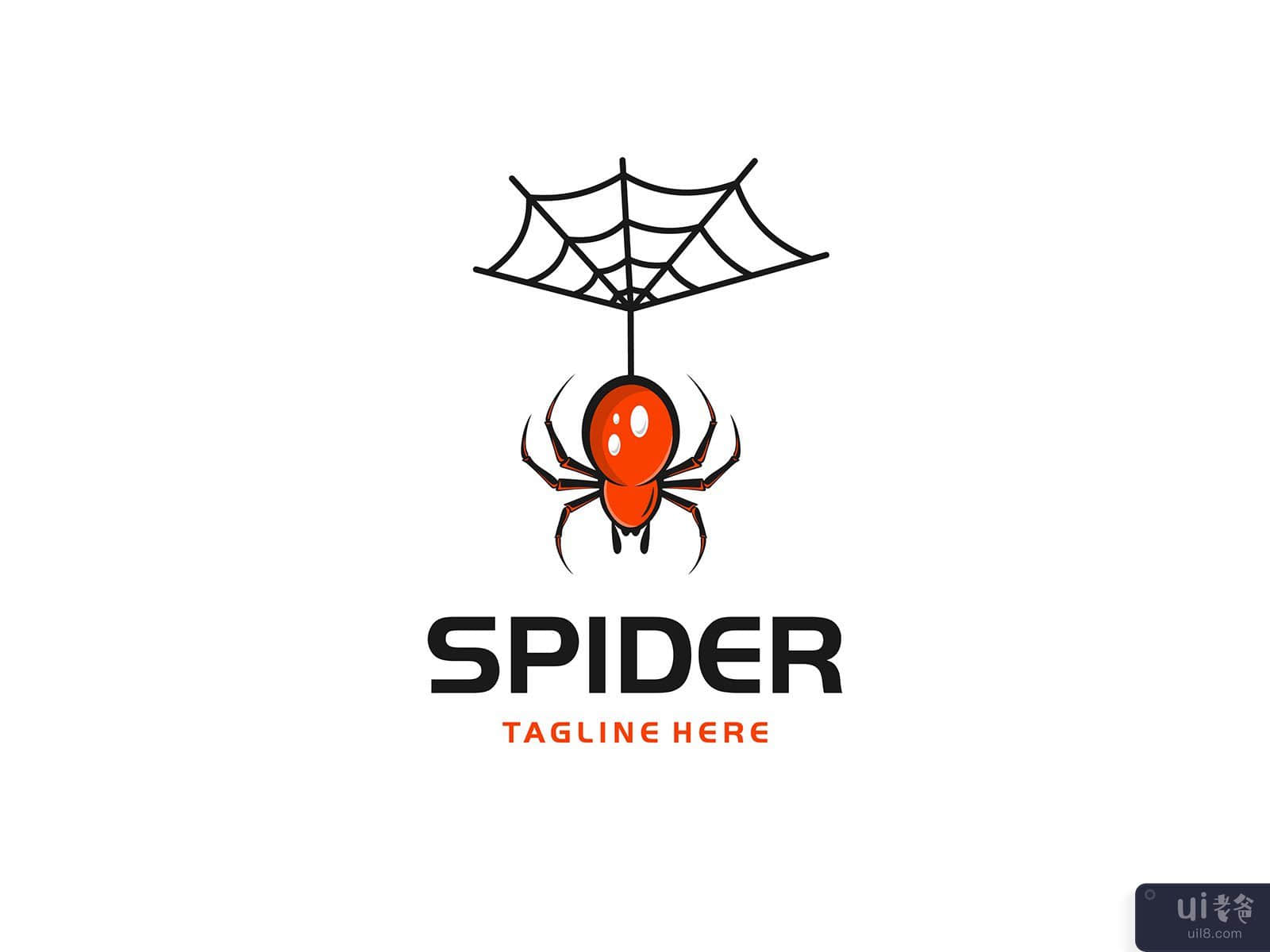 Spider insect abstract modern logo vector