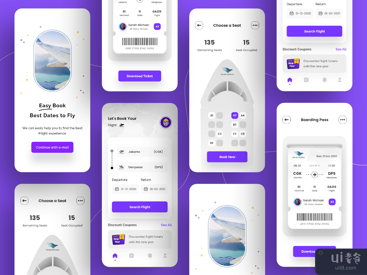 Flight Booking Ticket App Design