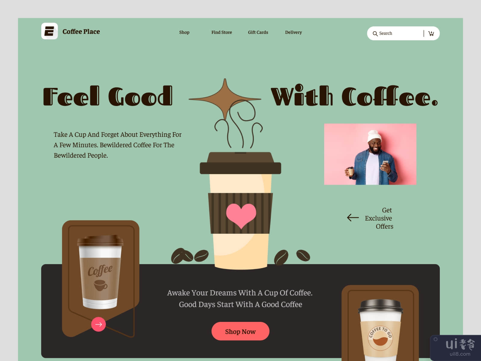 Coffee Product landing page