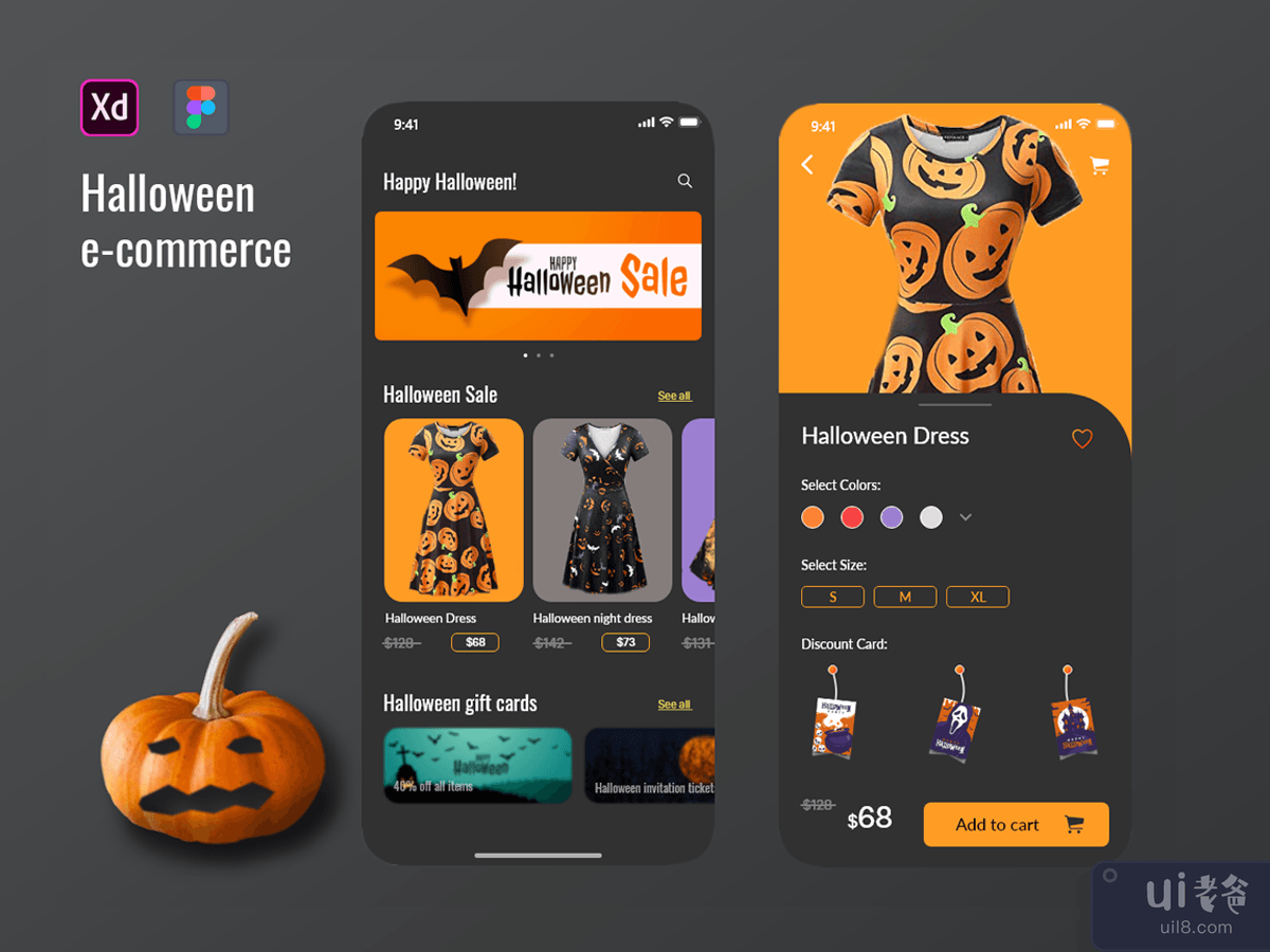 Halloween e-commerce UI KIT