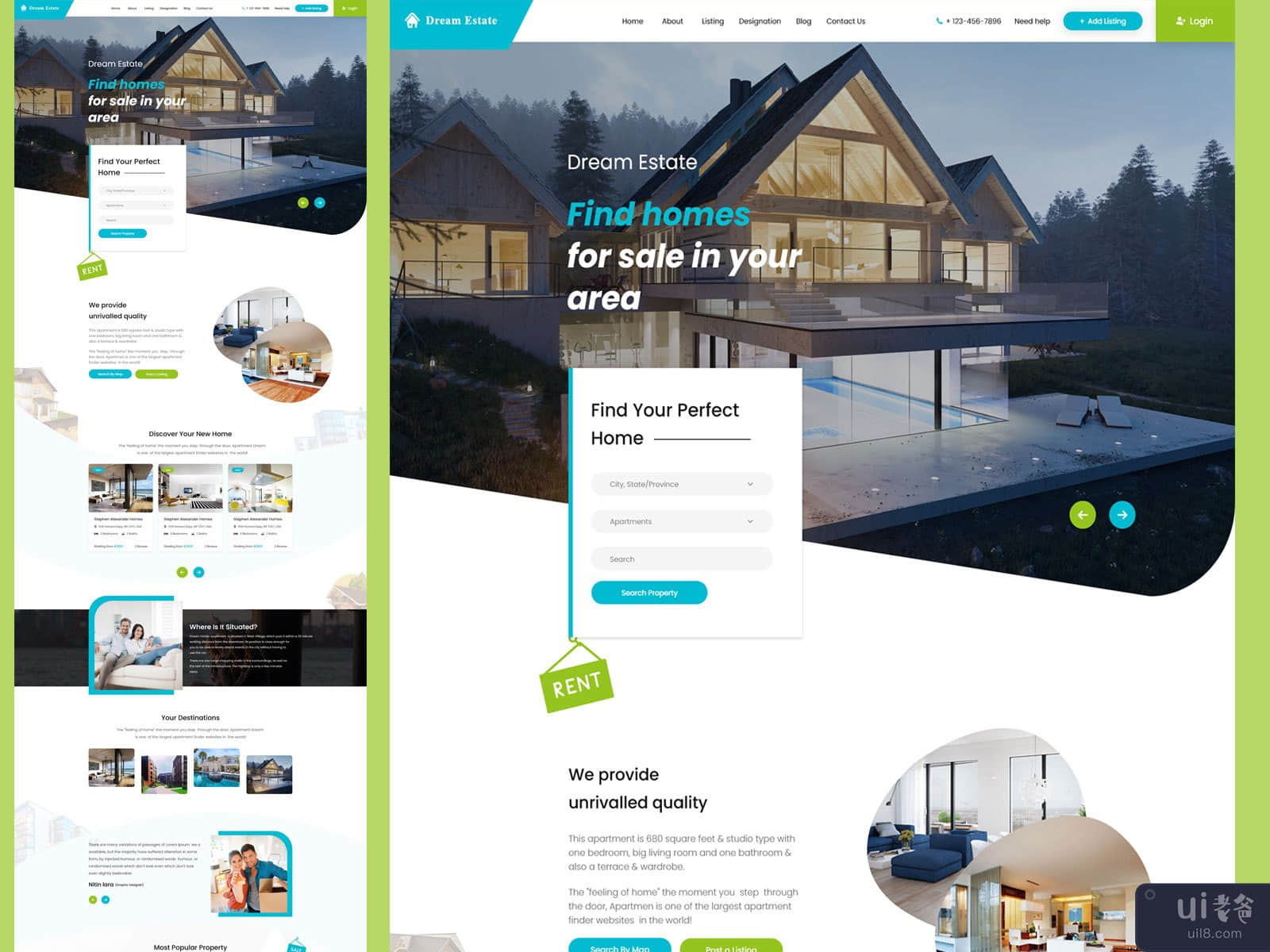 Creative Dream Home page Design 