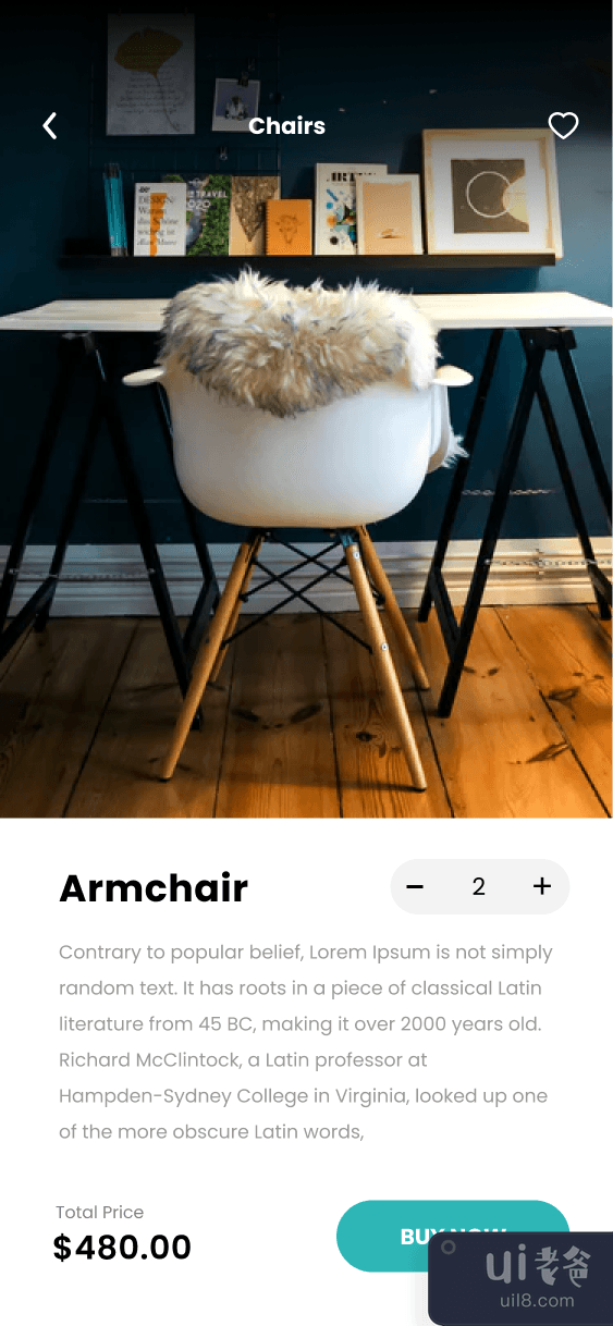 移动家具店应用程序(Mobile Furniture Shop App)插图1