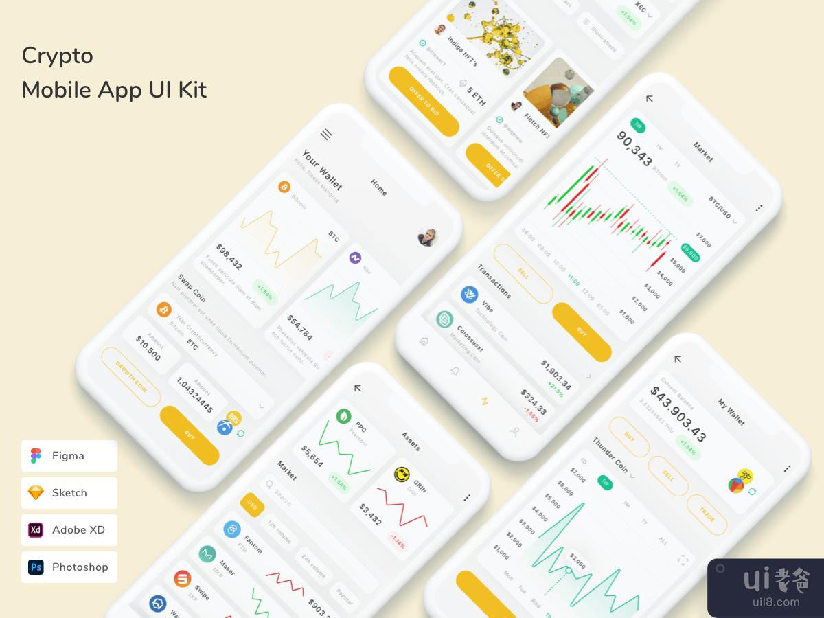 Crypto Mobile App UI Kit