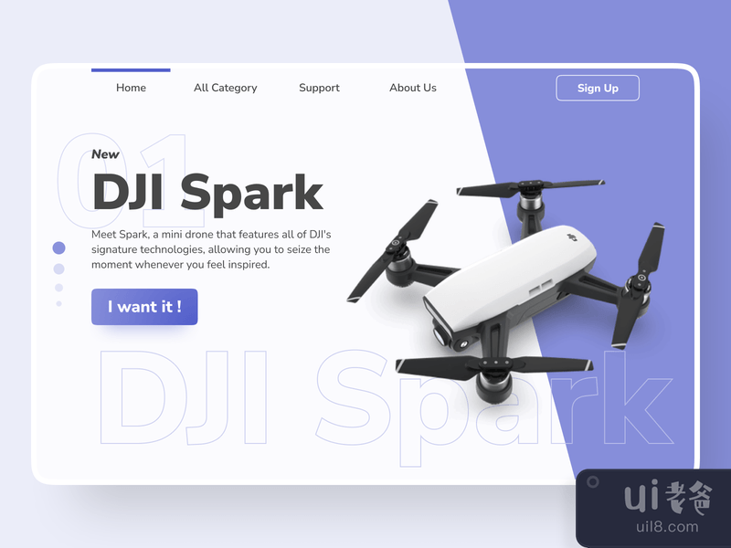 UI Landing Page - Drone Store