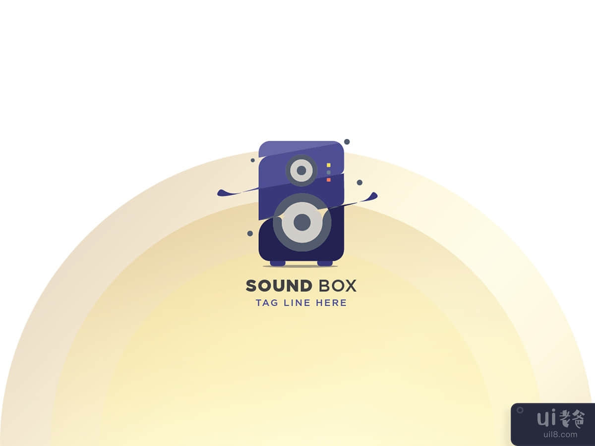 Sound box logo design