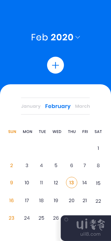 日历应用程序设计(Calendar App Design)插图1