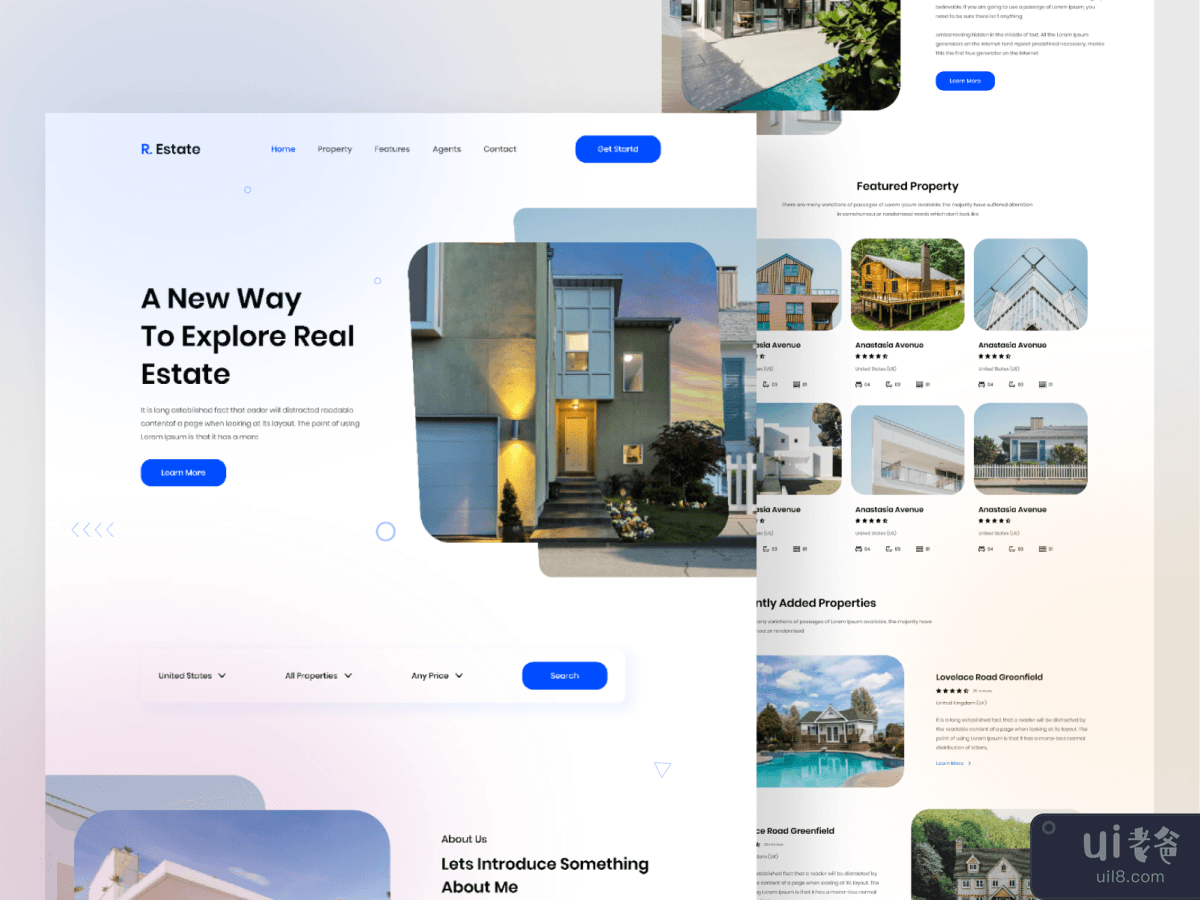 R.Estate - Real Estate Landing Page