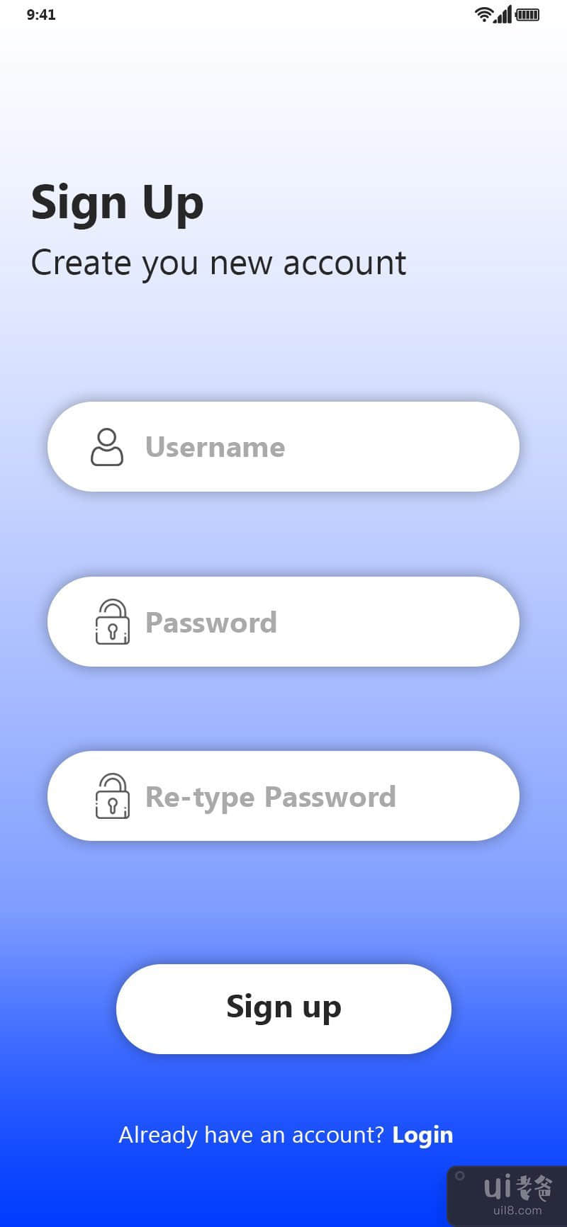 登录应用界面(login App UI)插图1