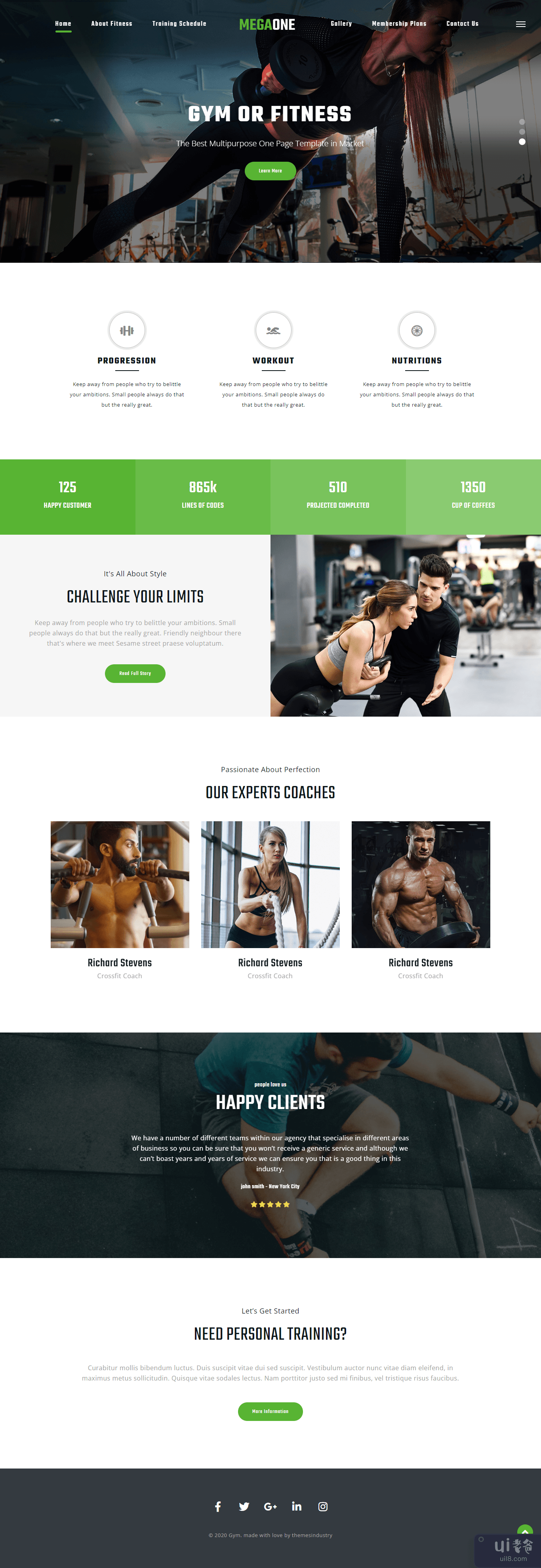 现代健身房和健身 Html 模板(Modern Gym & Fitness Html Template)插图