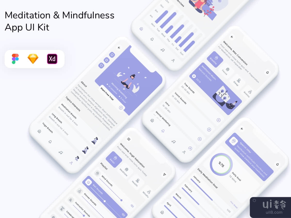 Meditation & Mindfulness App UI Kit