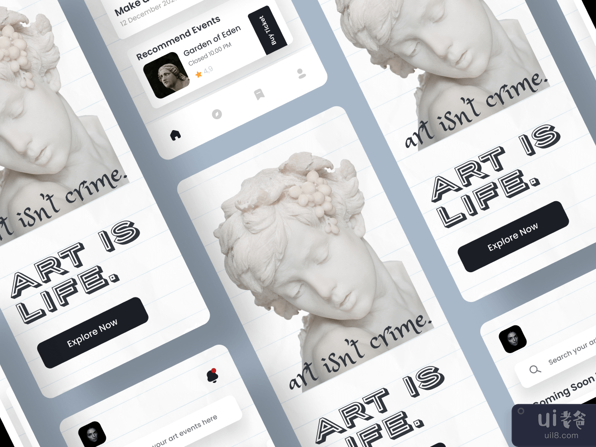 Artemiz - Art Event Mobile Apps Design