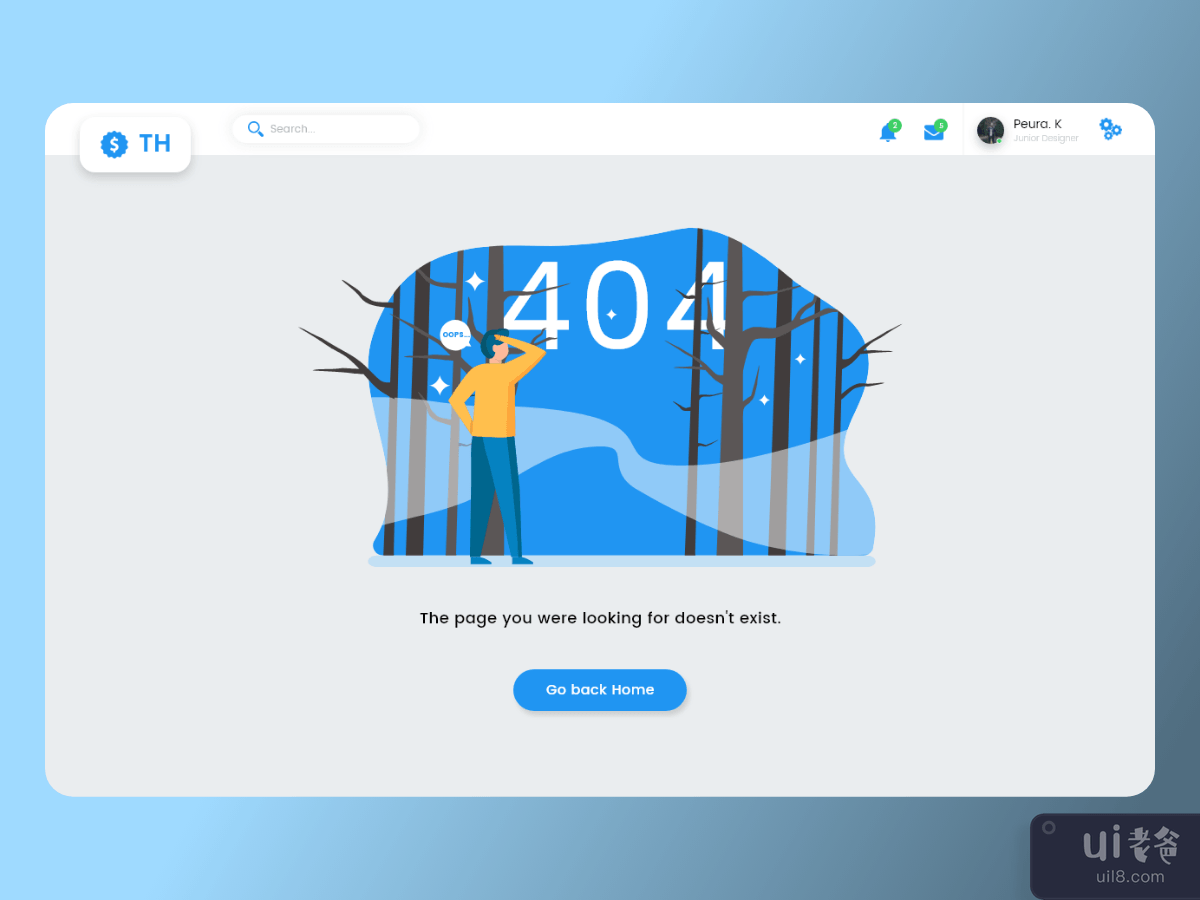 404 concept page for website