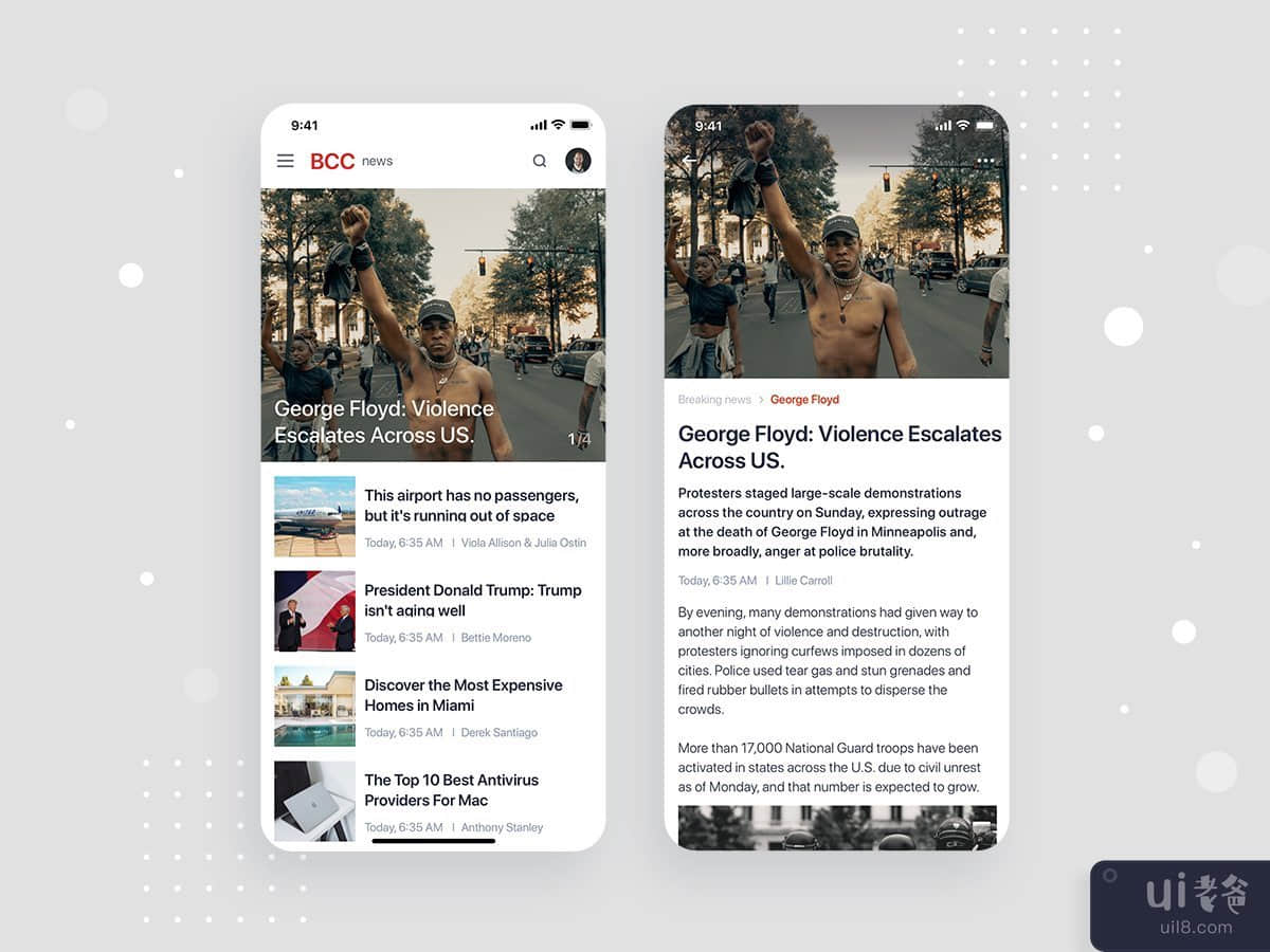 News mobile app concept