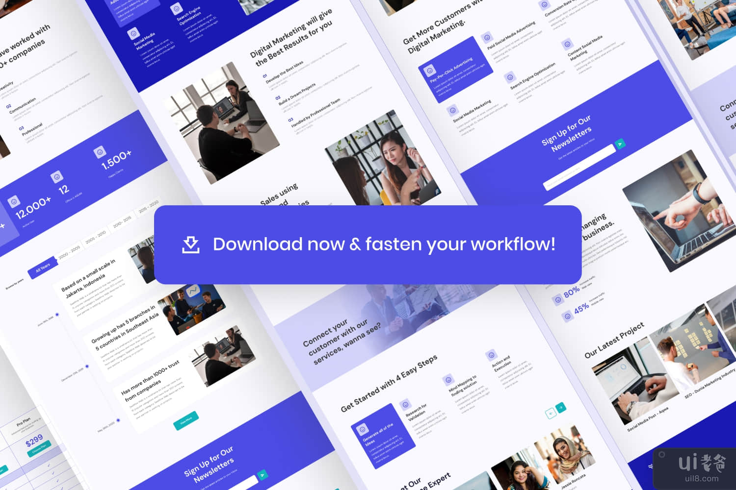 数字营销机构网站模板(Digital Marketing Agency Website Template)插图2