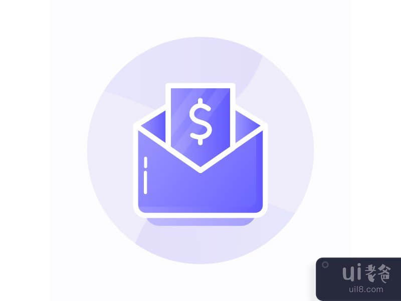 邮件财务图标(Mail Finance Icon)插图