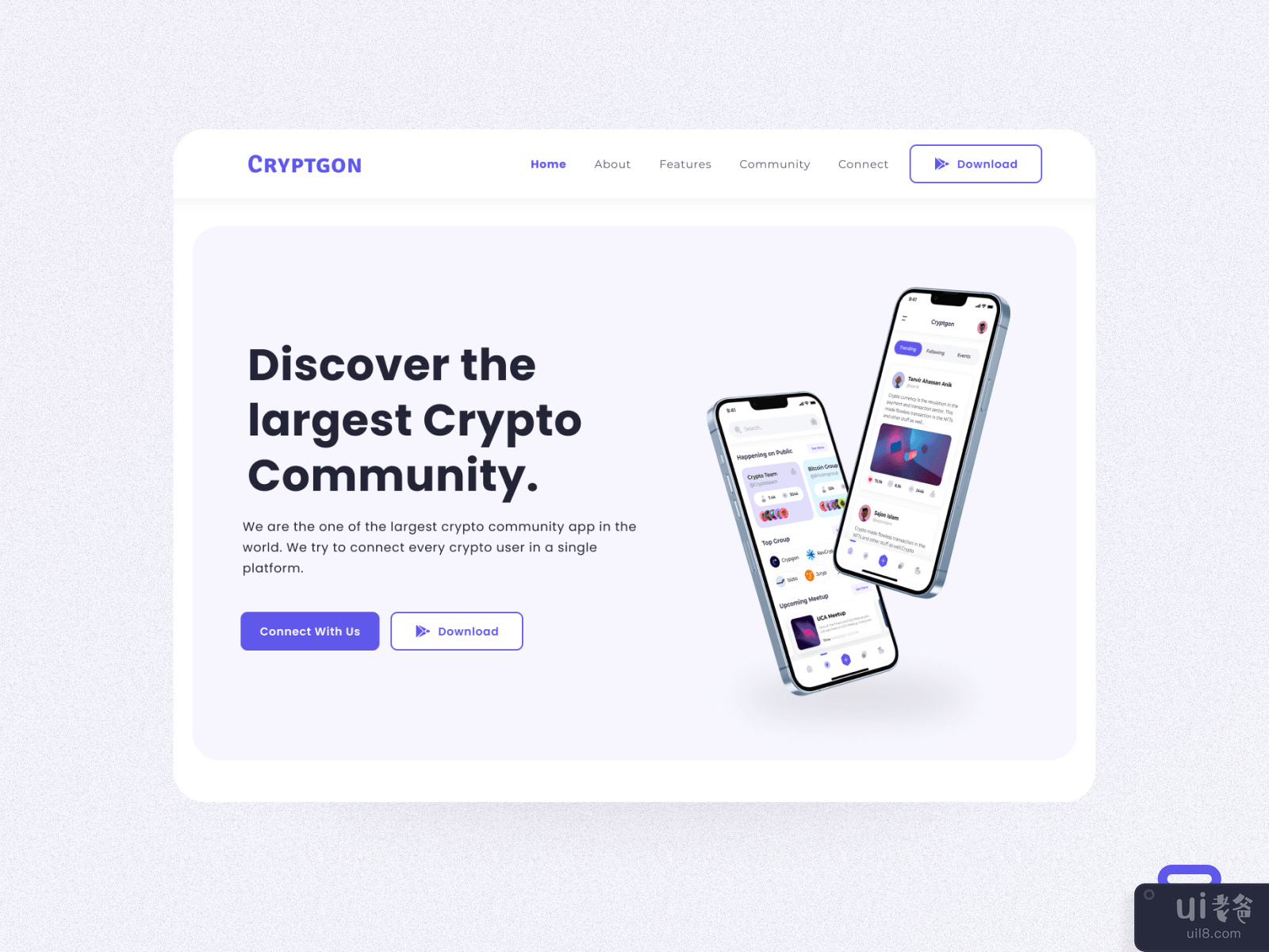 Cryptagon Website design