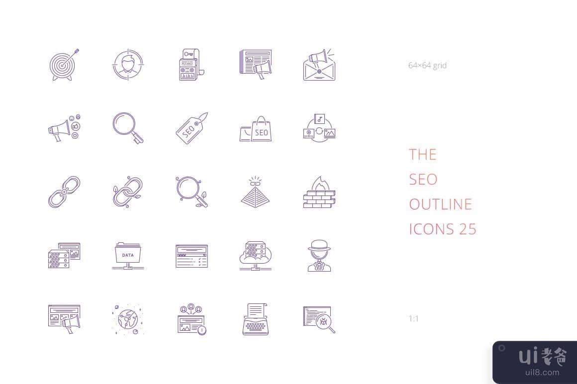 大纲图标包 1000(The Outline Icon Bundle 1000)插图39