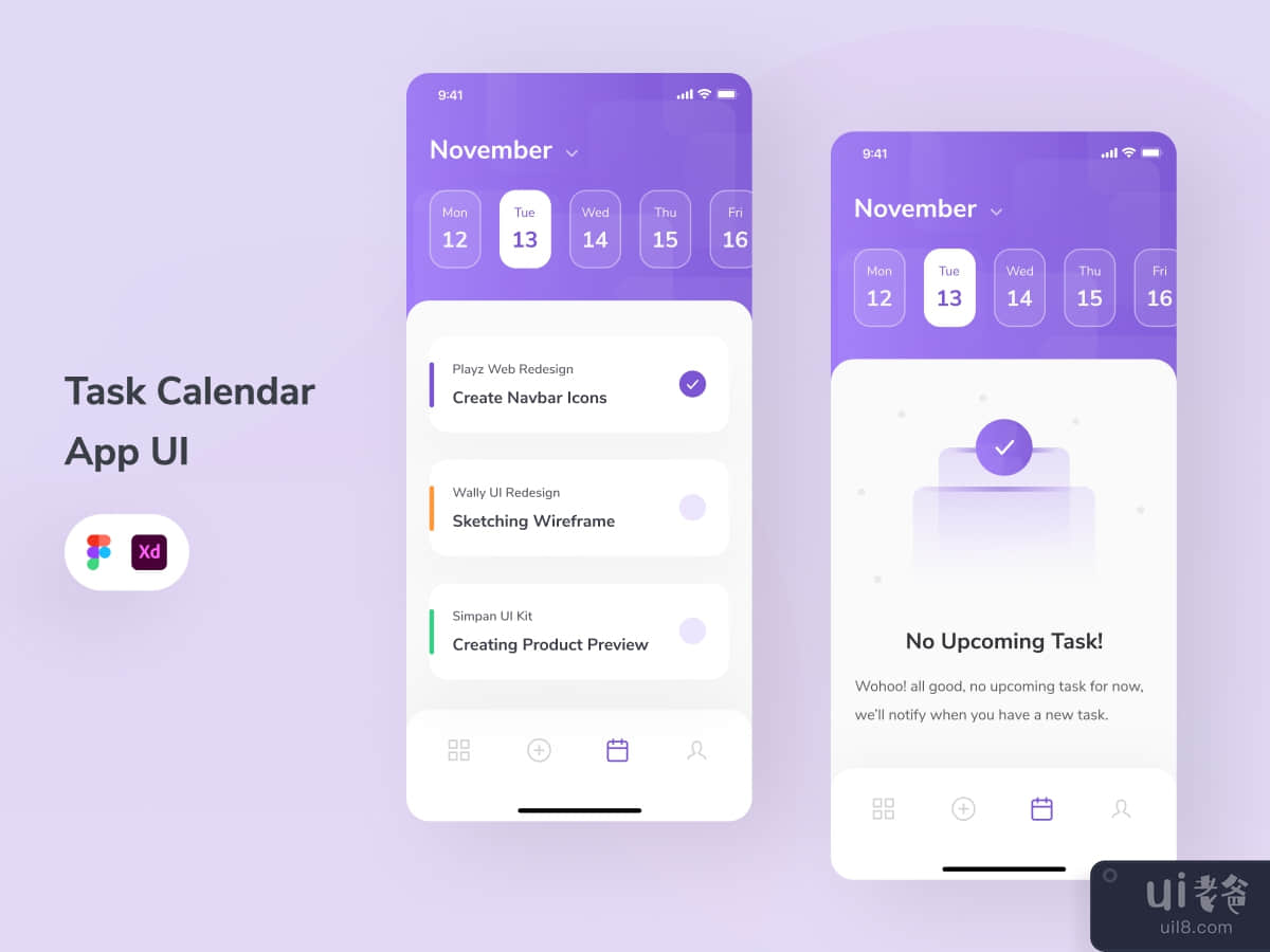 Task Calendar App UI