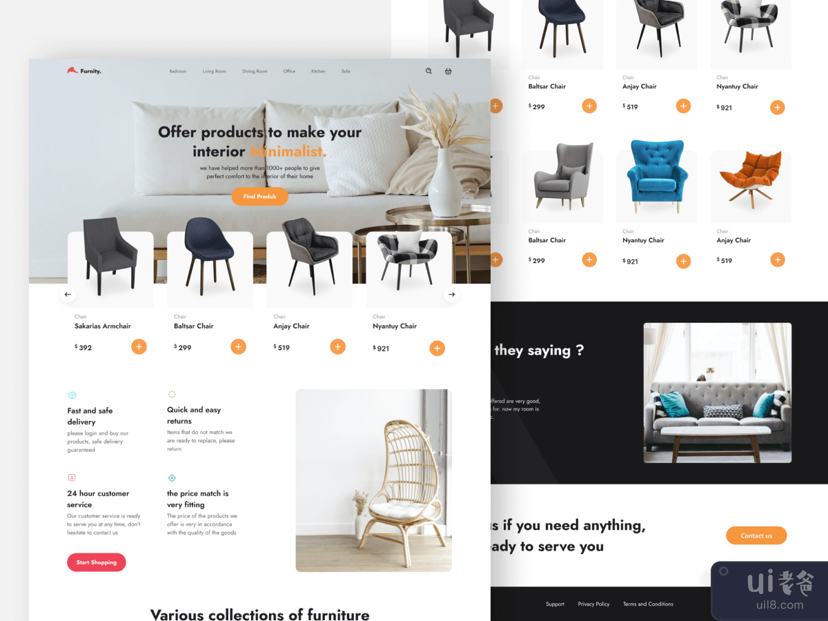 Furnity - 网站模板家具(Furnity - Website Template Furniture)插图