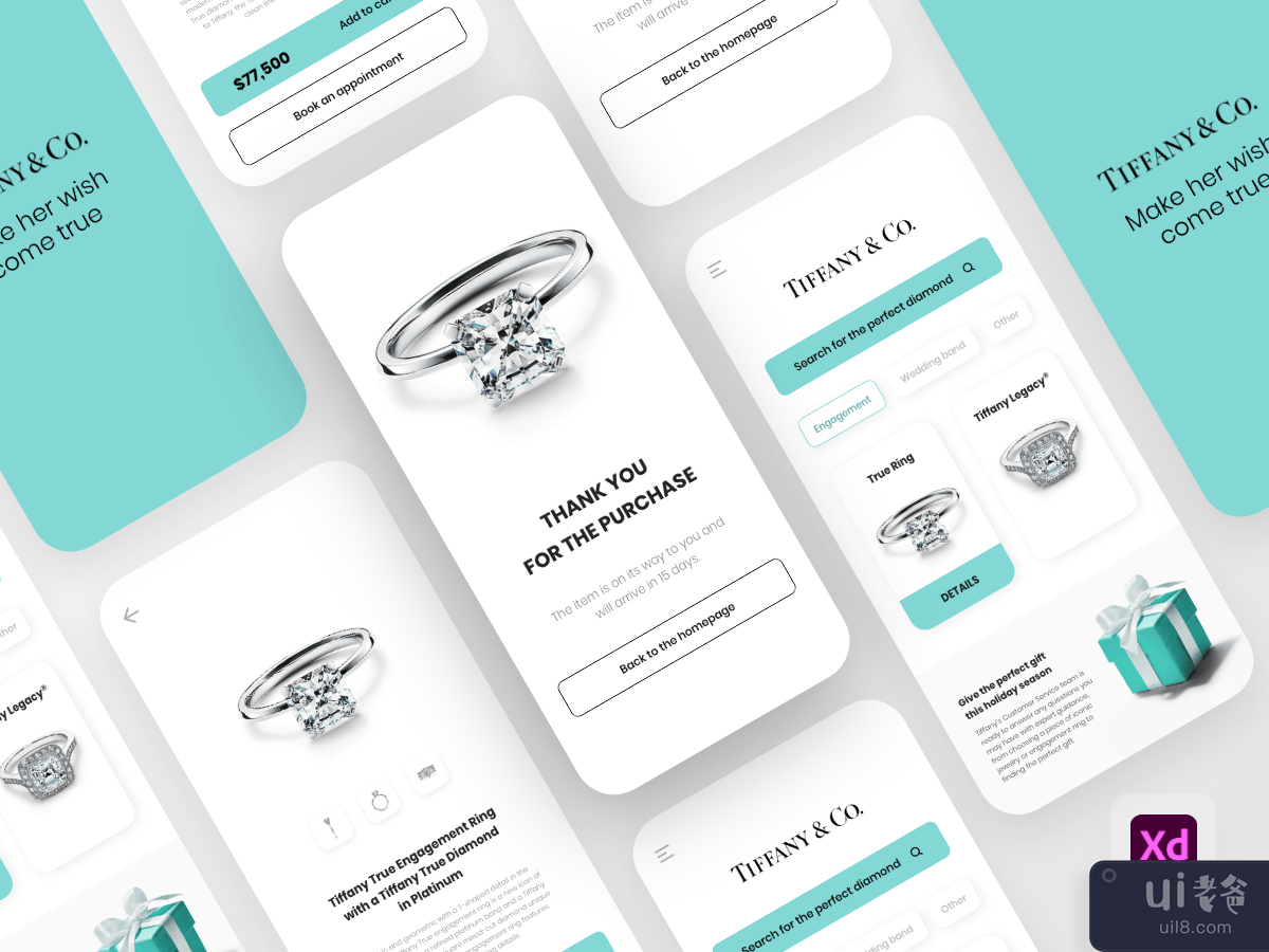 Tiffany Online Jewelry E-commerce Store App Exploration