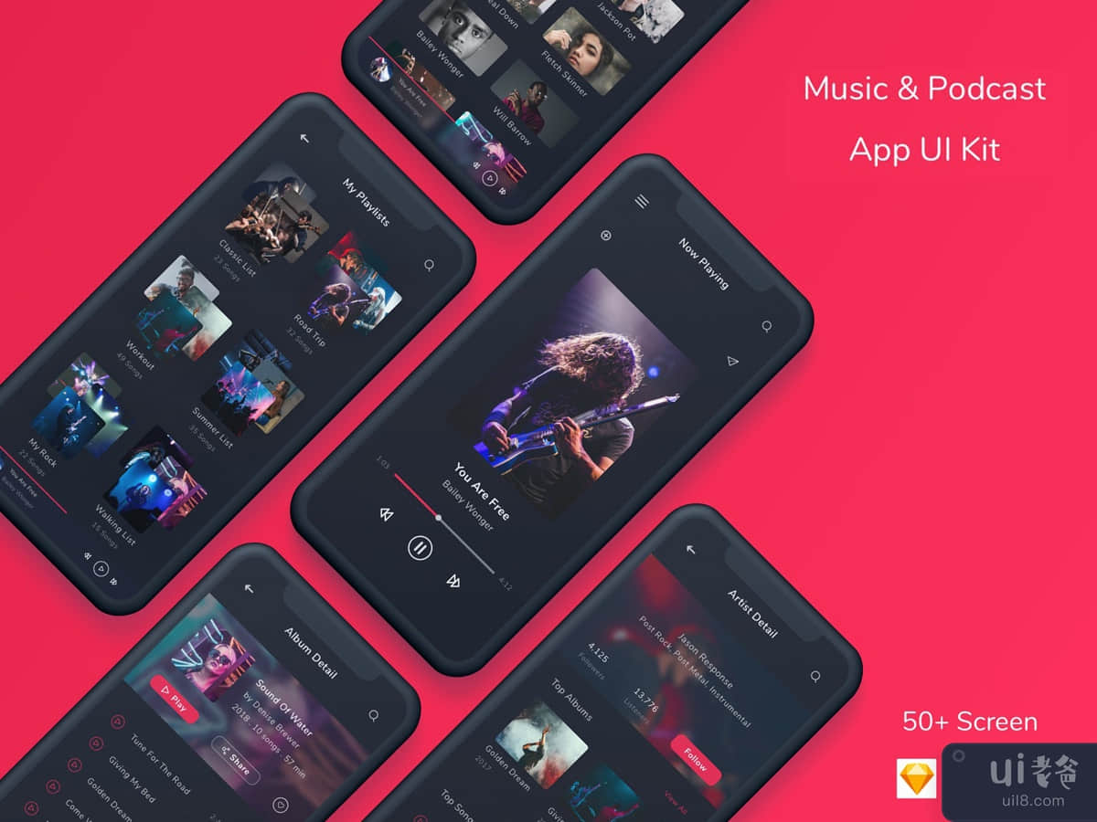 Music and Podcast App UI Kit