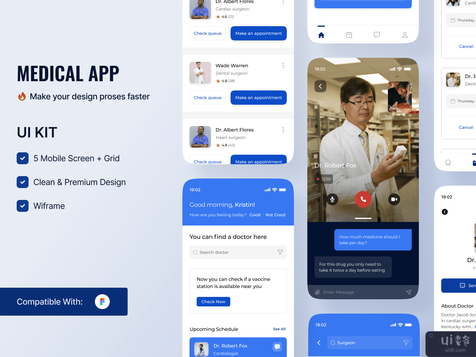 Medical Mobile App - UI Kit Template