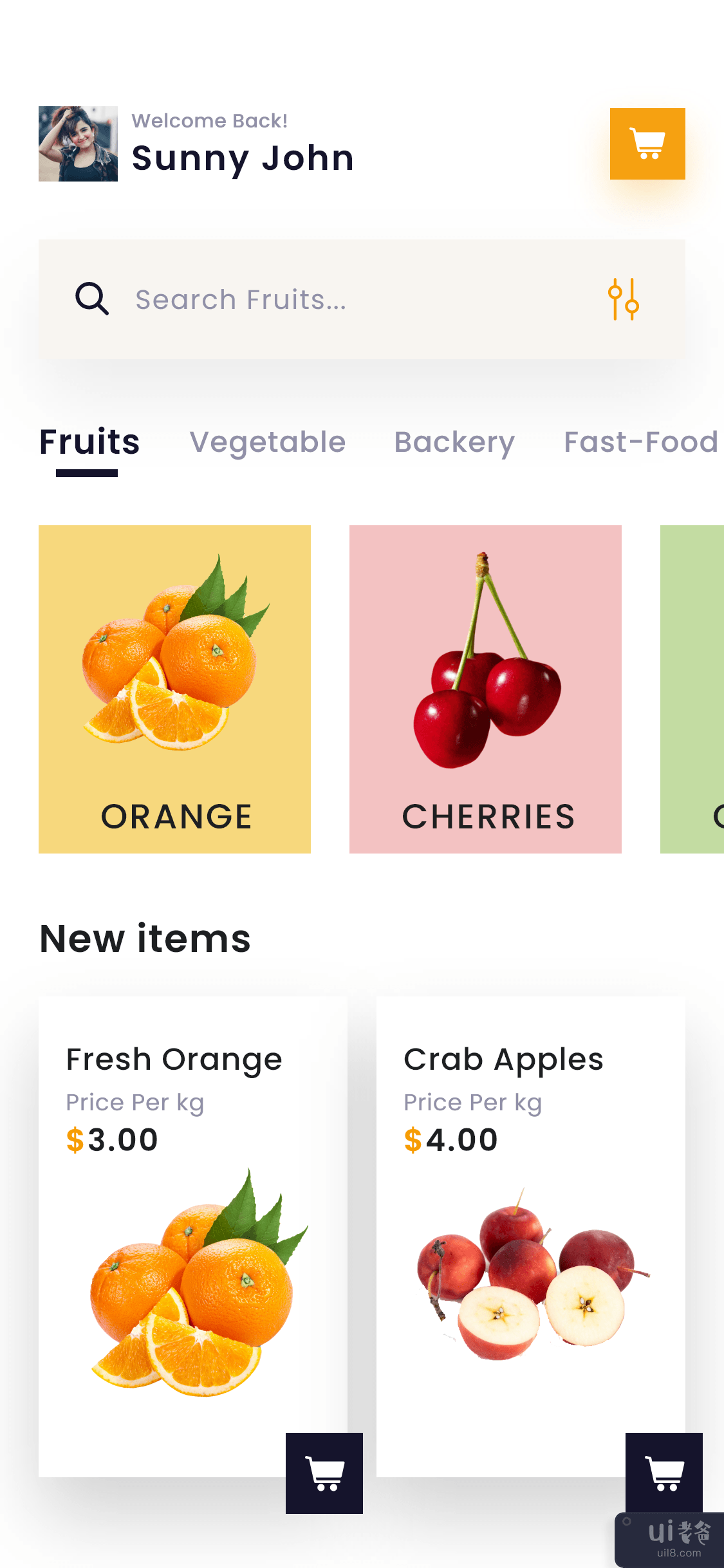 水果应用界面(Fruit App UI)插图2
